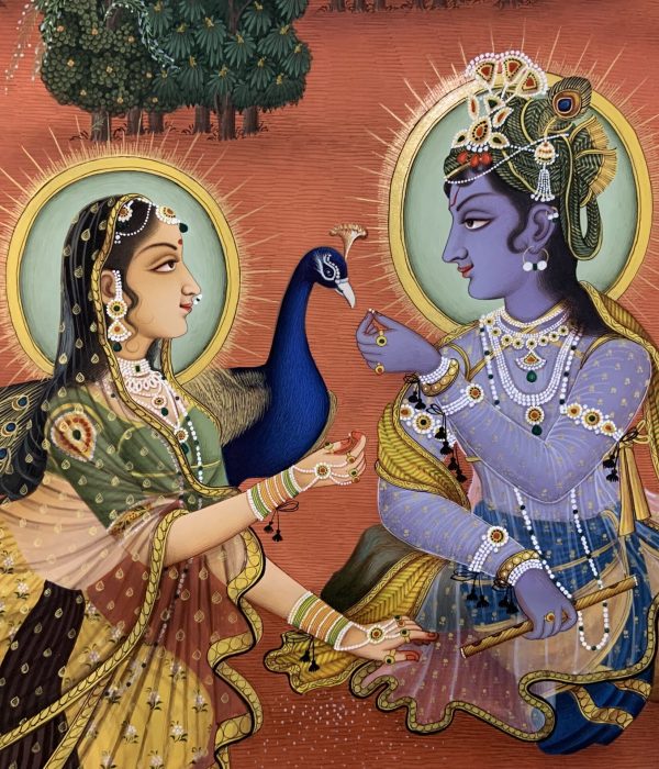 radha krishna on cotton 1